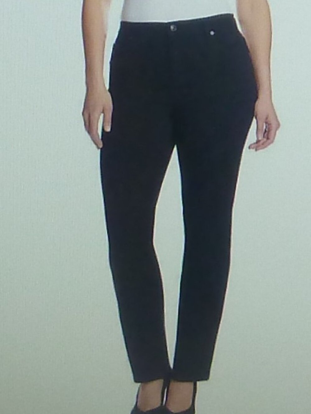 Gloria Vanderbilt Ladies Amanda Stretch Denim Jeans Black Size 6